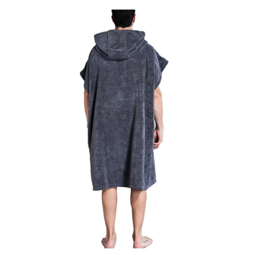 Toalha com capuz de poncho com mangas e bolso